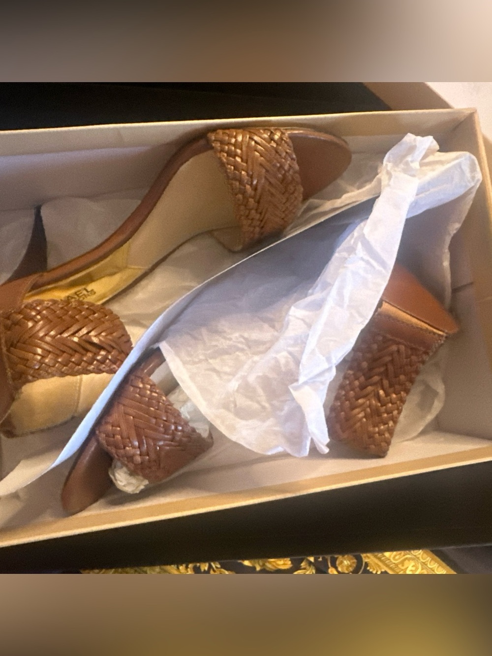 Michael Kors Juniper Dark Walnut Sandals size 9 NIB - Picture 13 of 16